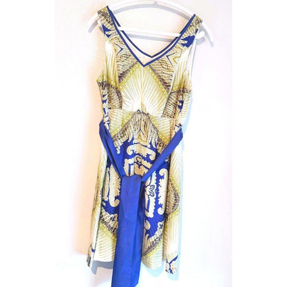 Silk Edme & Esyllte Anthropologie Kerchief Art Nouveau Sleeveless Dress Small
